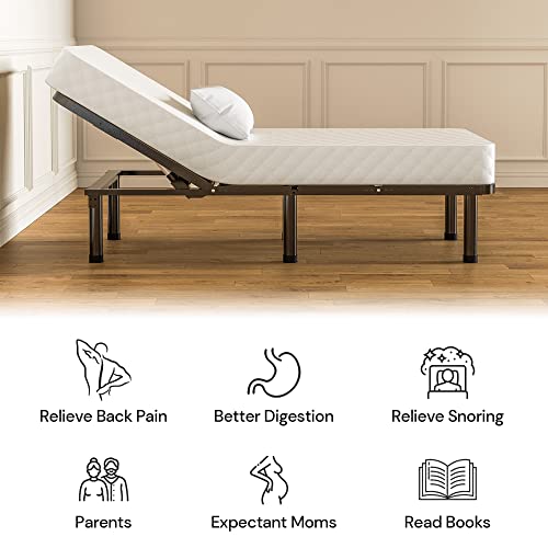 Twin XL Adjustable Bed Frame with Wired Remote Y93183
