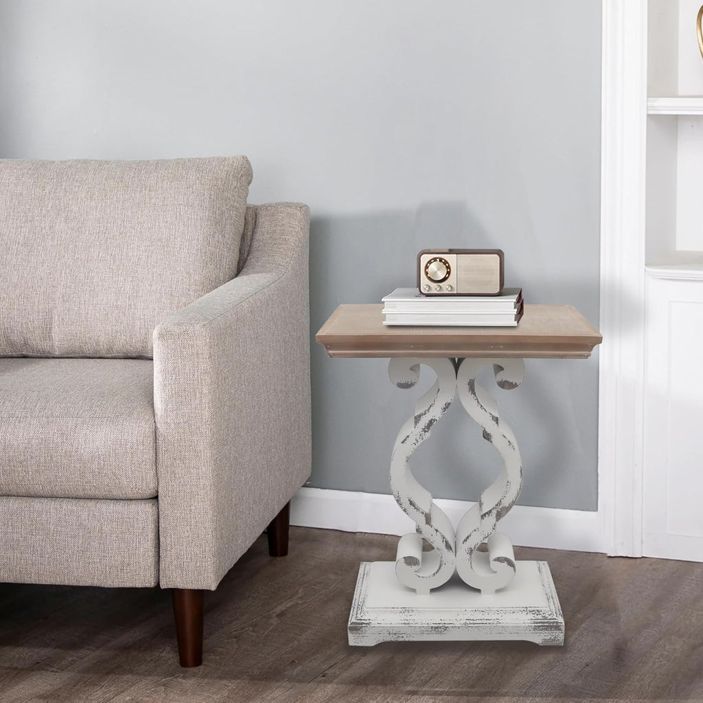 Rustic Wood Rectangle End Table N11620