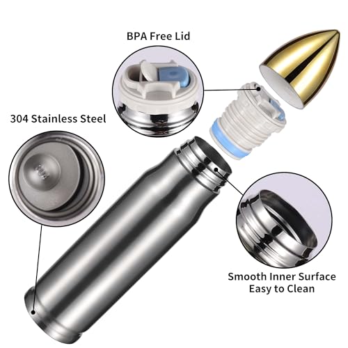 17 oz Stainless Steel Vacuum Insulated Water Bottle B43263