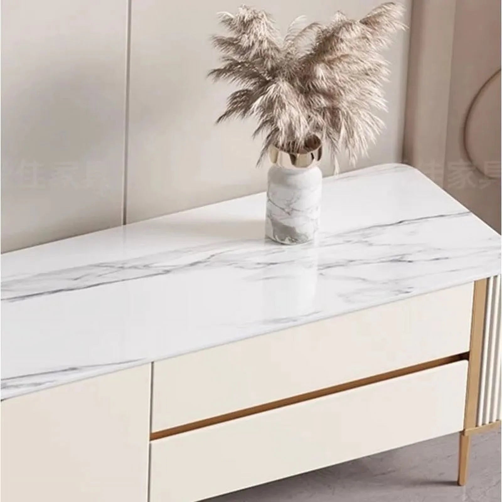 White TV Stand Display Cabinet Unit Table E4628