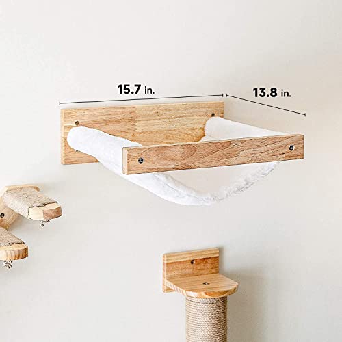 Black Stripe Wooden Cat Wall Shelf P90643