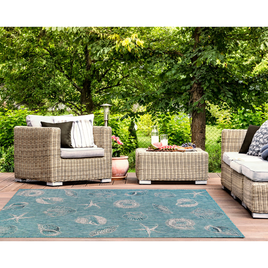 Carmel Shells Indoor Outdoor Area Rug