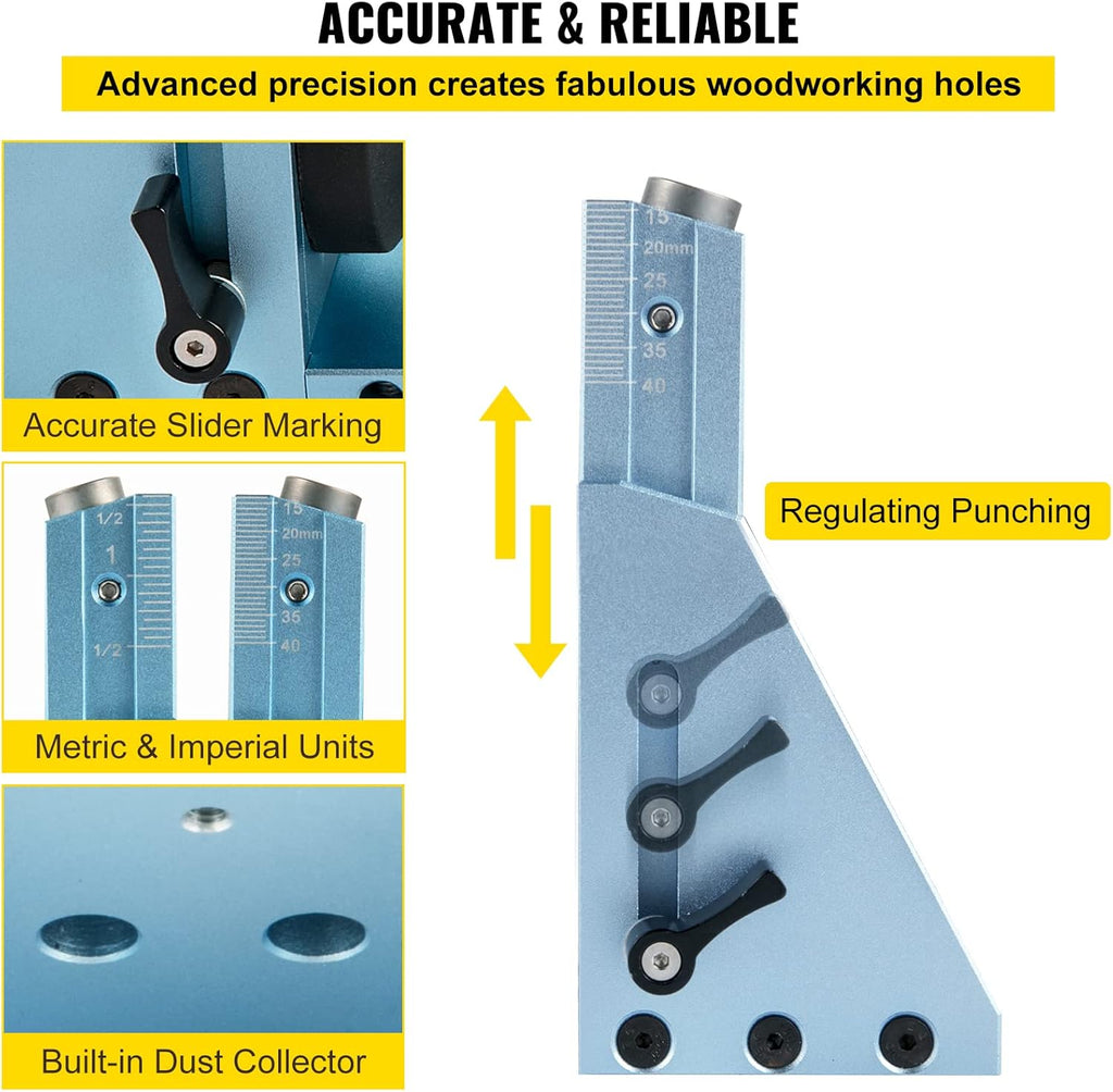 Adjustable Aluminum Pocket Hole Jig Kit X779