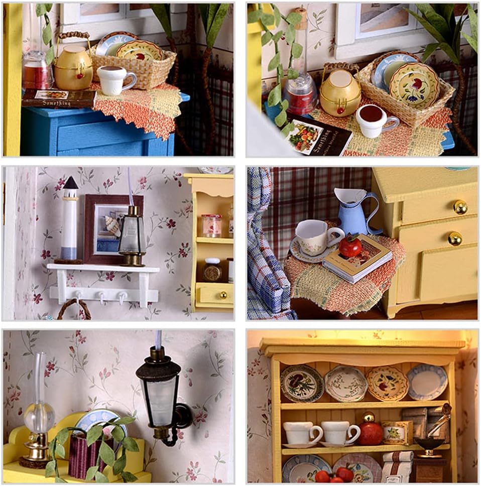 Dollhouse Miniature DIY House Kit with Furniture and Frame A517