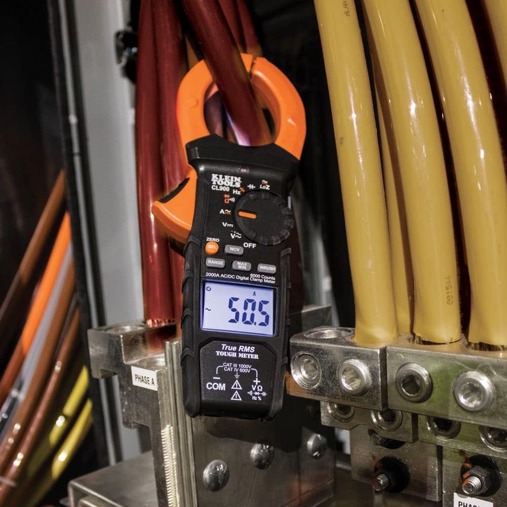 Digital Clamp Meter, Auto Ranging TRMS, AC/DC Voltage/Current, 2000A, LoZ, Continuity, Frequency, NCVT, Temp, 1000V G76744
