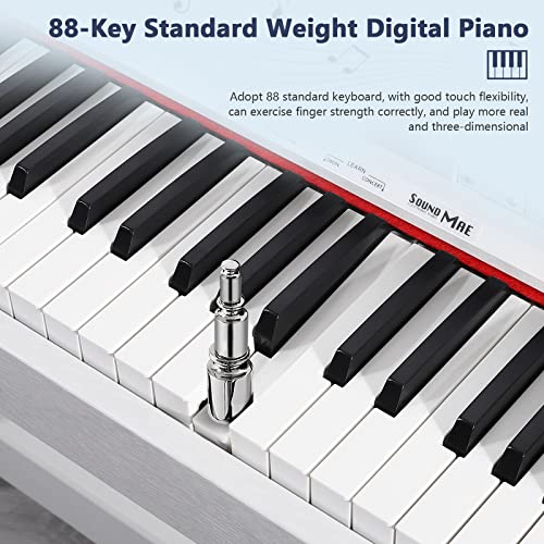 White 88 Key Weighted Digital Piano Keyboard H55392