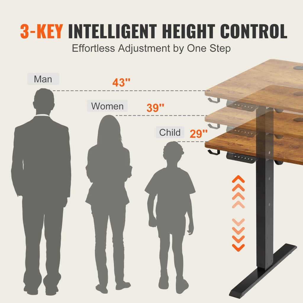 47.2" x 23.6" Adjustable Height Electric Standing Desk E138567