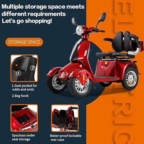 Red 4 Wheel Electric Mobility Scooter Z10950