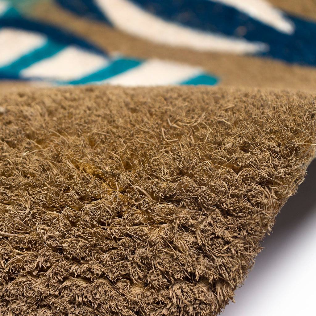 Natura Flip Flops Ombre Coir Doormat with Non-Slip Backing