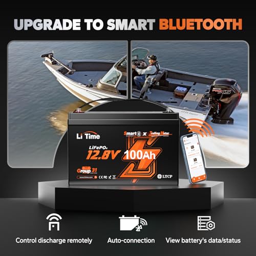 12V 100Ah Group 31 Bluetooth LiFePO4 Battery B707