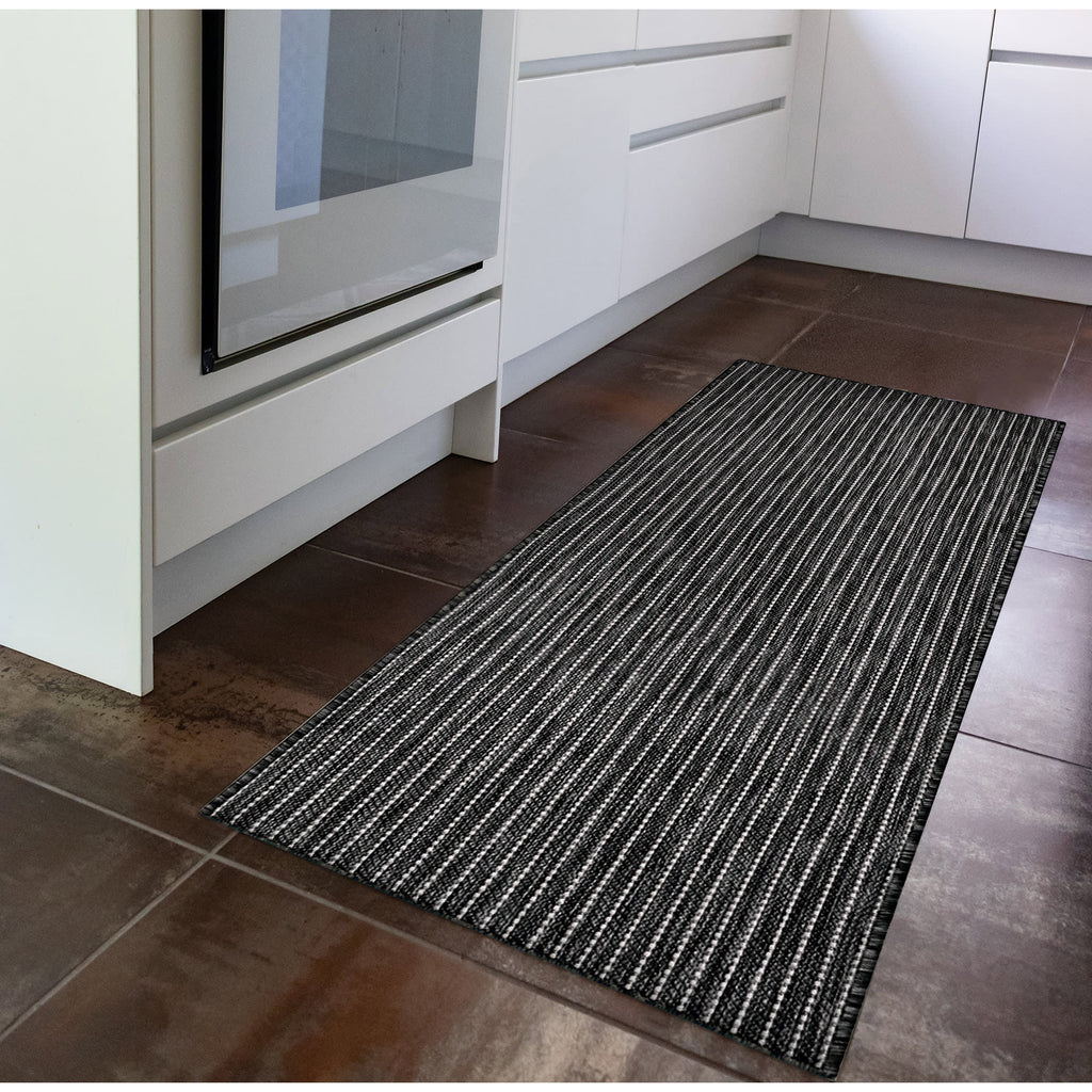 Carmel Texture Stripe Indoor Outdoor Area Rug