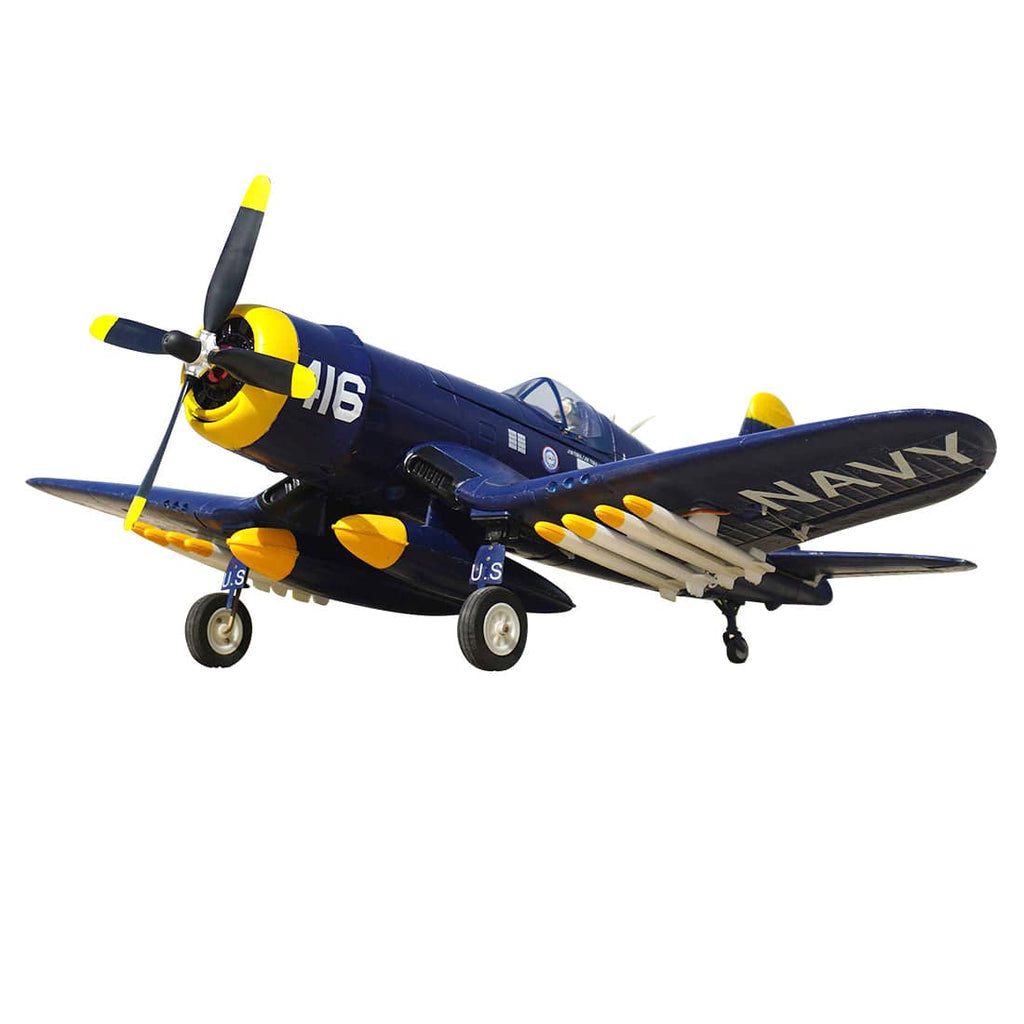 1200mm Wingspan RC Airplane Fighter Model with Auto Landing Gear (Navy Blue) F79297