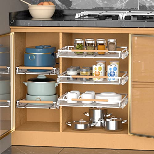2 Pack Expandable Slide Out Drawer Cabinet Organizer S615713