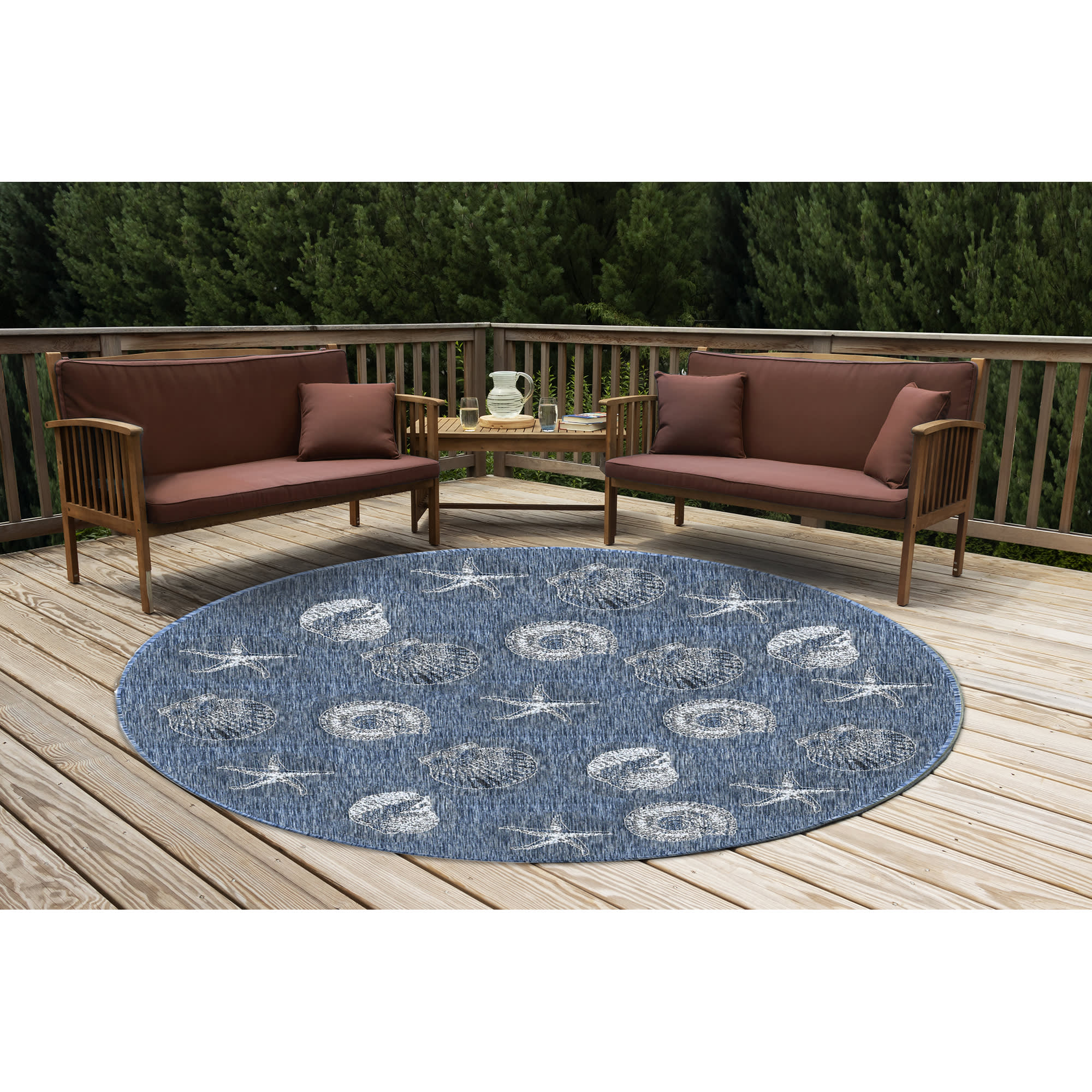 Carmel Shells Indoor Outdoor Area Rug
