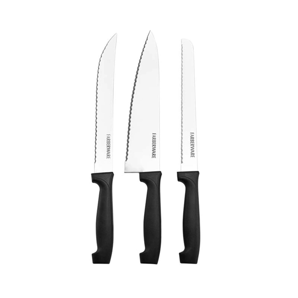 18 Piece Stainless Steel Knife Set with Block Natural Wood L658758