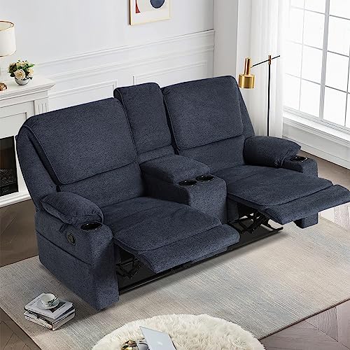 Light Grey 2 Seater Manual Reclining Loveseat Sofa S60195