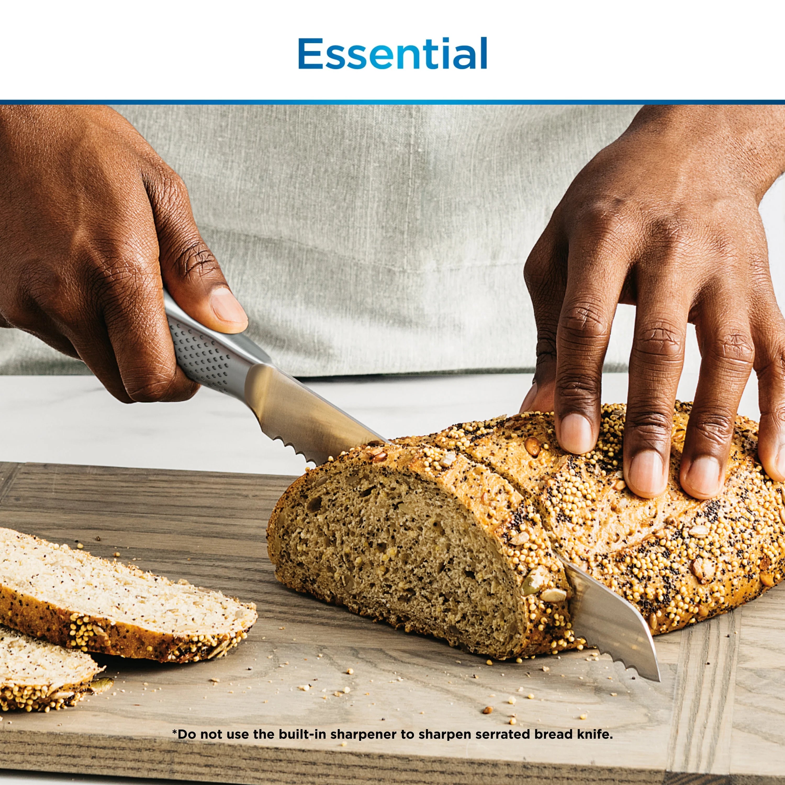 12-Piece Stainless Steel Knife System with Built-in Sharpener V2021