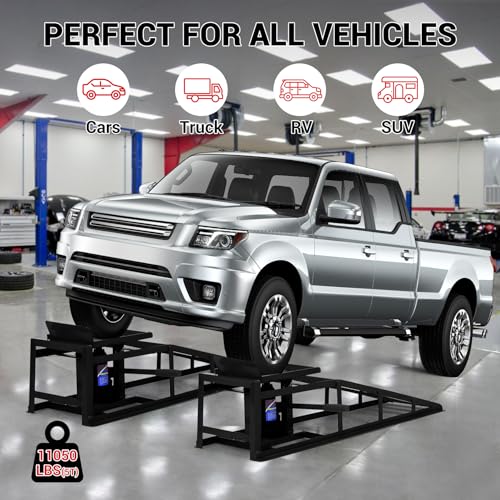 2PC 5Ton Hydraulic Car Ramps J412