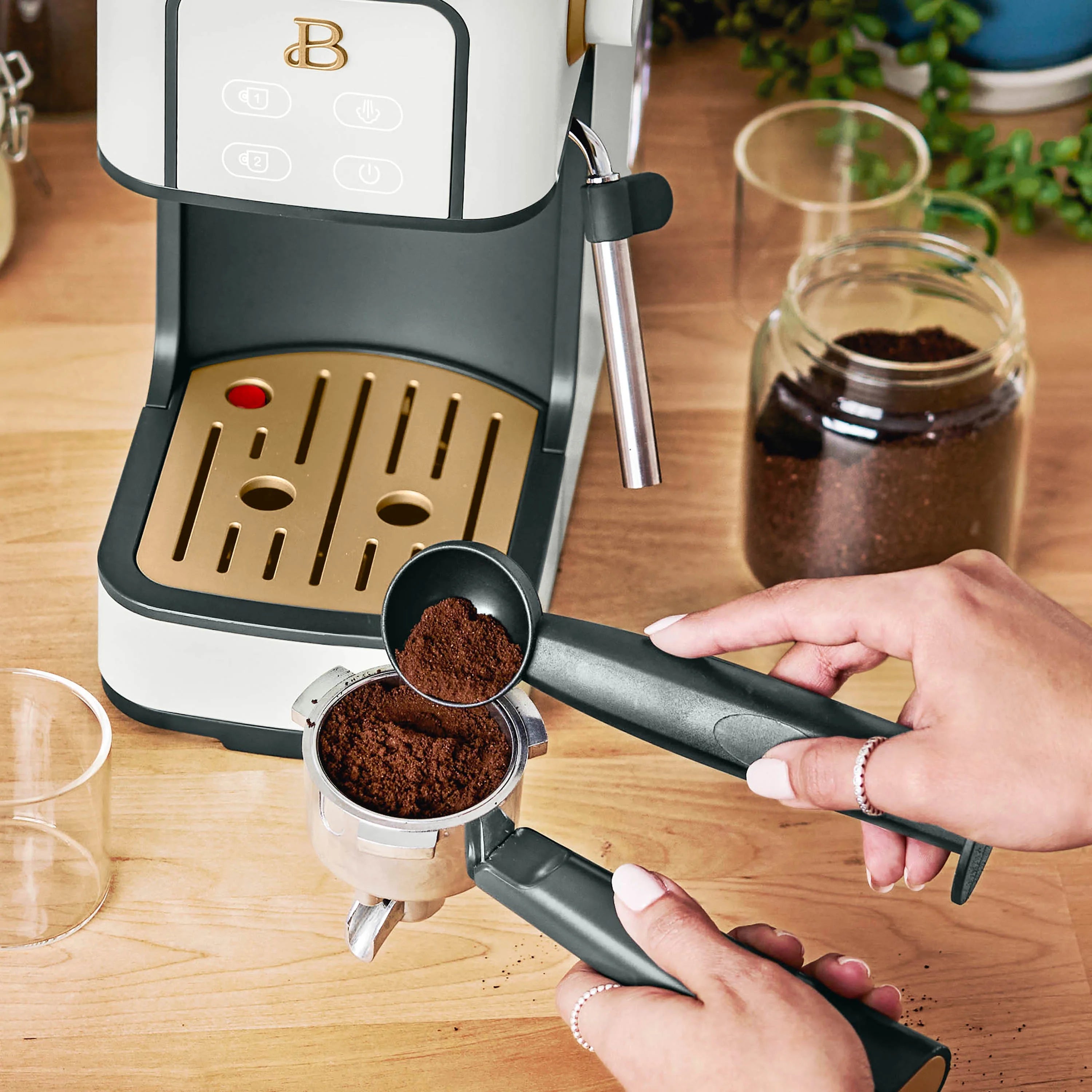 White 20-Bar Espresso Maker P5968