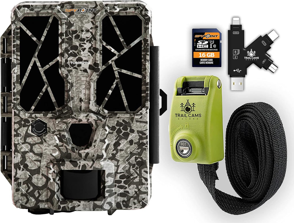 Trail Camera (30MP) with 16 GB SD Card, Card Reader, and Steel Reinforced Strap U6606