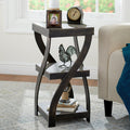 Distressed Twisted Wood Accent Table
