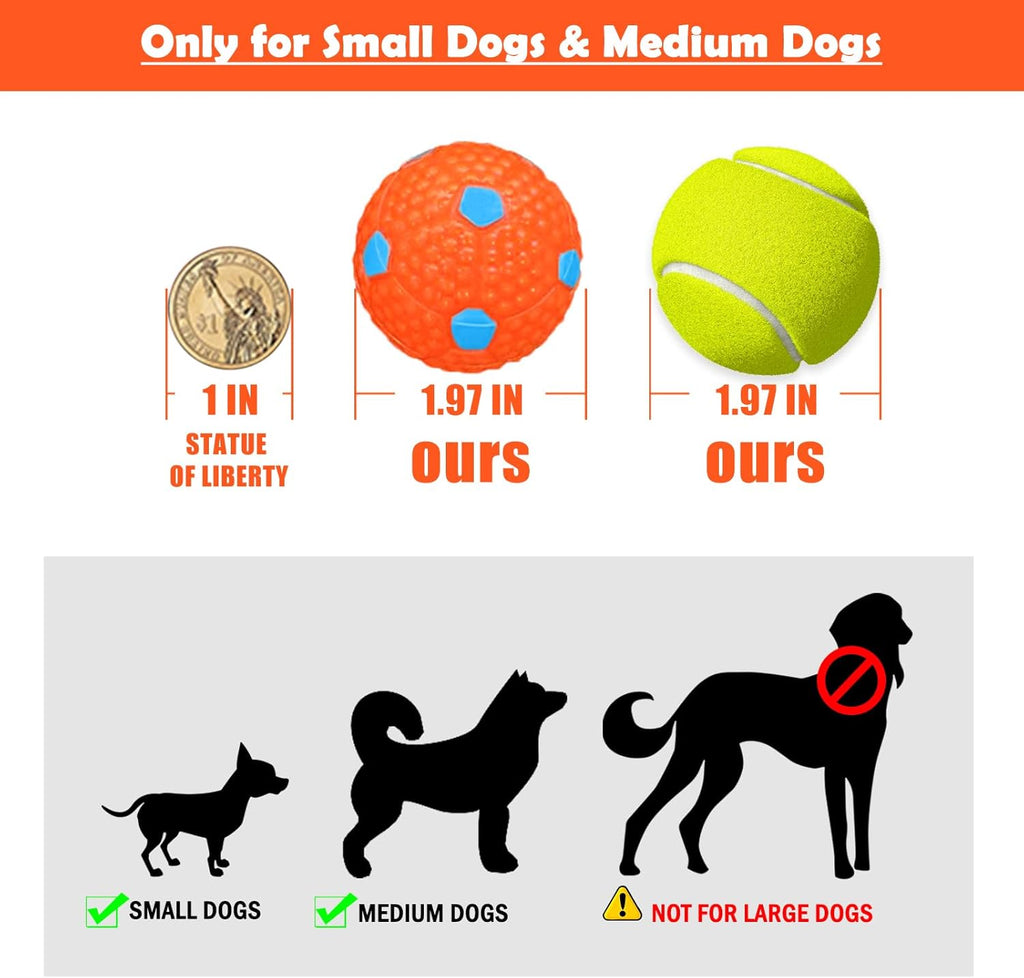 6 Pcs 1.97" Diameter Mini Tennis Balls for Dogs K984957