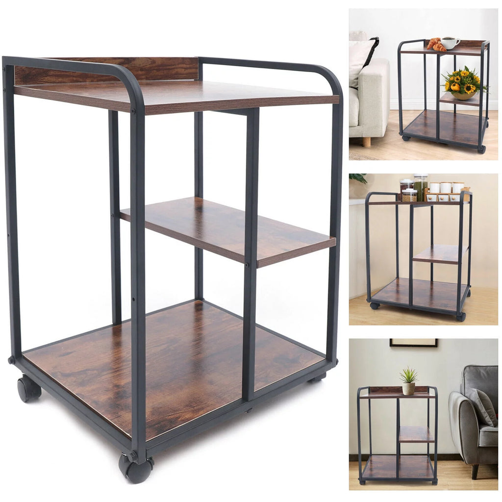 3-Tier Rolling Printer Stand with Storage Cart N443195