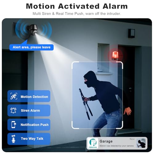 2K Pan/Tilt 360° View Solar/Battery Powered WiFi Security Cameras B632