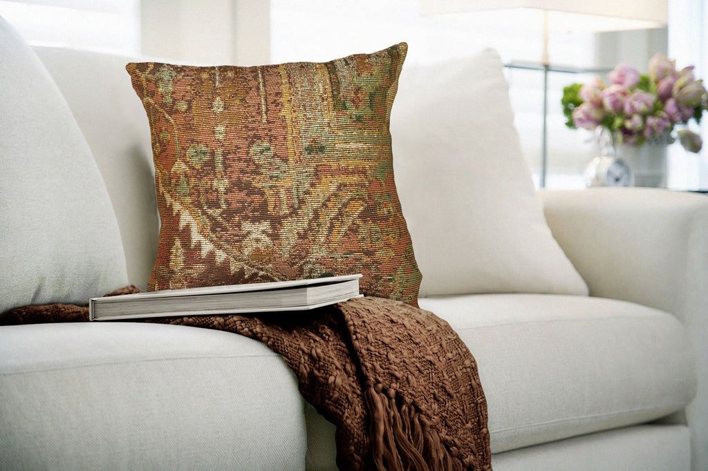 Marina Heriz Indoor Outdoor Throw Pillow