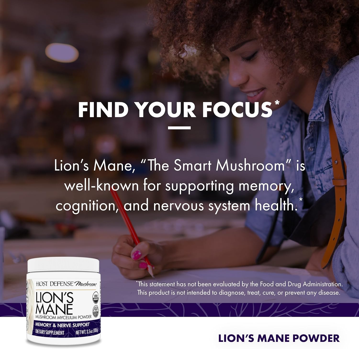 Bundle with Stamets 7 Mushroom Powder 3.5 oz & Lion's Mane Powder 3.5 oz D33047