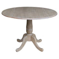 42" Round Dual Drop Leaf Pedestal Table W3416