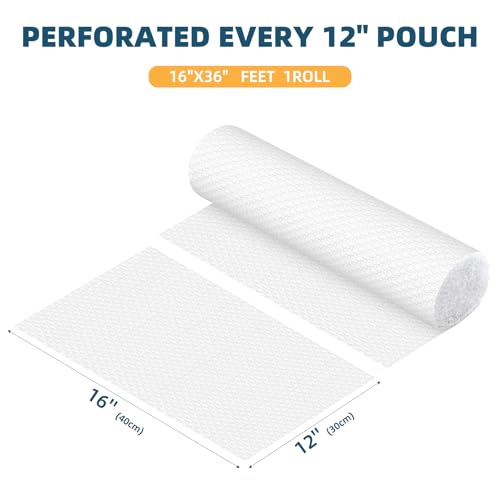 Bubble Cushioning Wrap 2 Pack 12 Inch x 72ft Total, Clear Bubble Packing Roll B9129