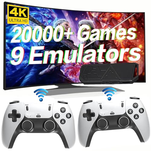 Wireless Retro Game Console with 20,000 Games and Dual 2.4G Wireless Controllers E691