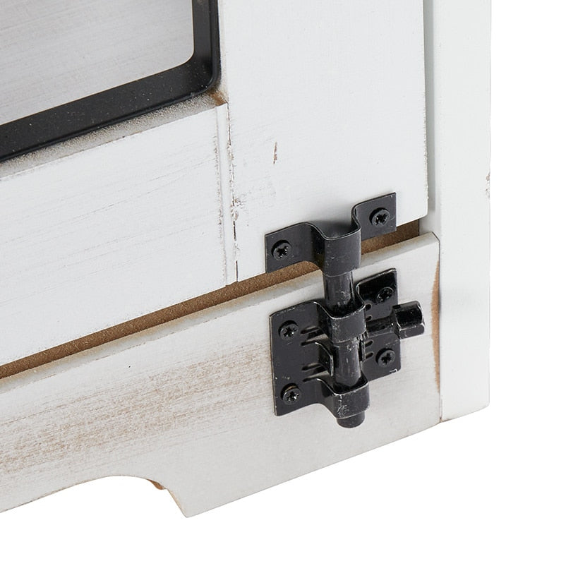 White Barn Door Pet Crate A96127