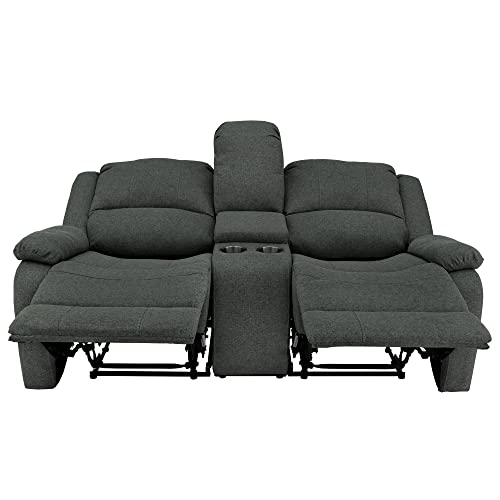 94" Double Recliner RV Sofa with Convertible Console V234