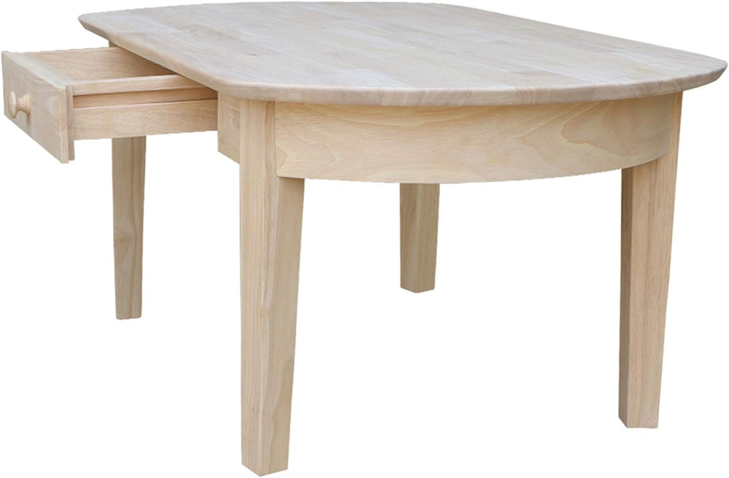 Oval Coffee Table, Unfinished Z495