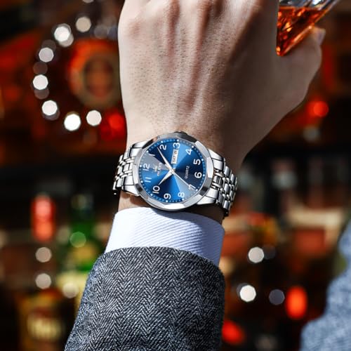 Stainless Steel Analog Quartz Date Luminous Wrist Watch G8072