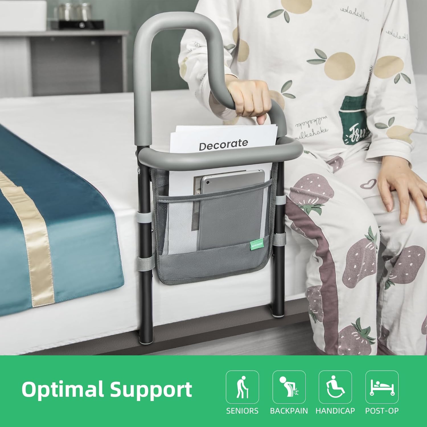 Adjustable Bed Rail with Storage Pocket M466515