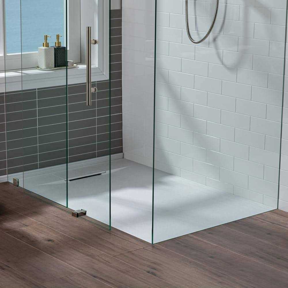 White Low Profile Shower Pan Base X284766