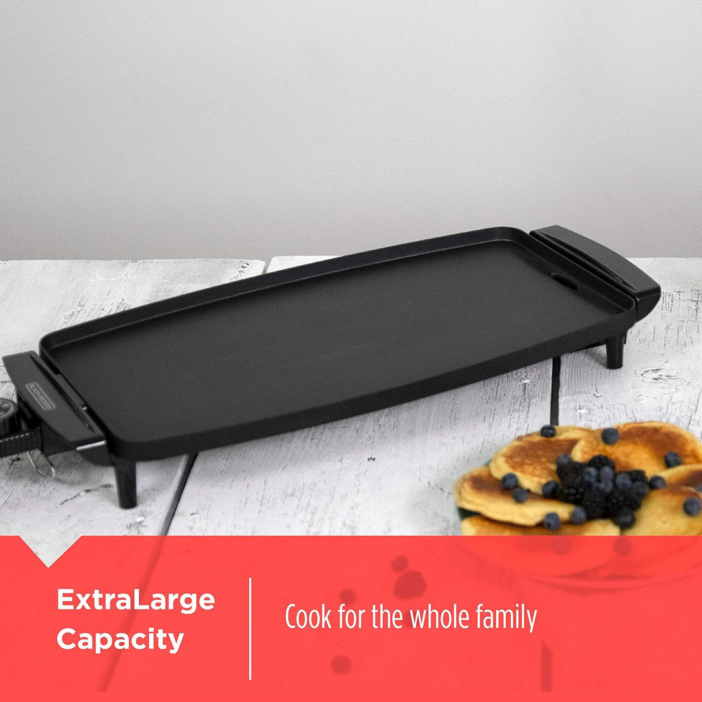 Black Electric Griddle with Removable Temperature Probe V544248