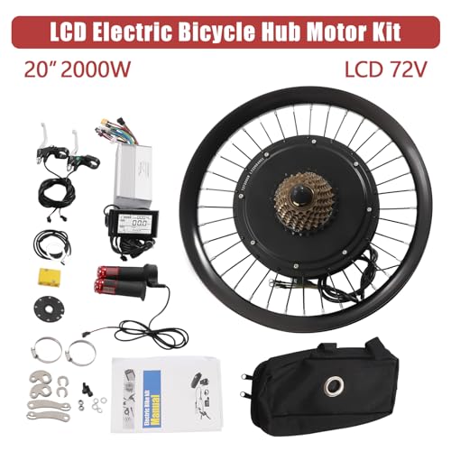 72V 2000W 560rpm Rear Wheel Electric Bike Conversion Kit with LCD Display for 20-inch Bicycles U274133
