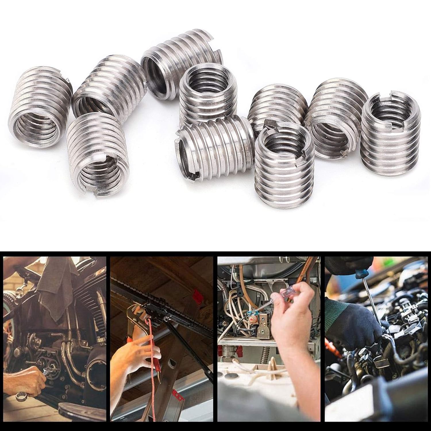10Pcs Stainless Steel Hex Socket Drive Insert Nut for Wood Furniture (20 x15mm) G2190