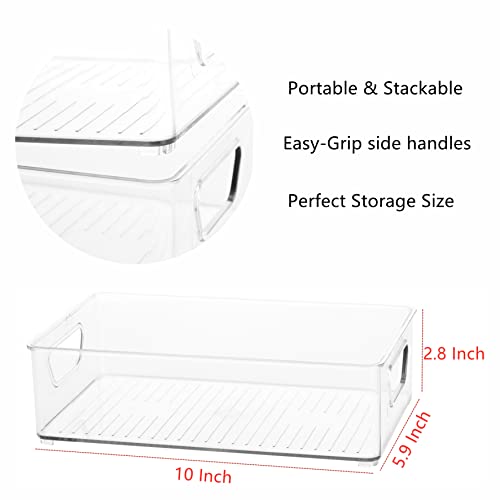 2 Pack Clear Plastic Stackable Storage Bin C98172