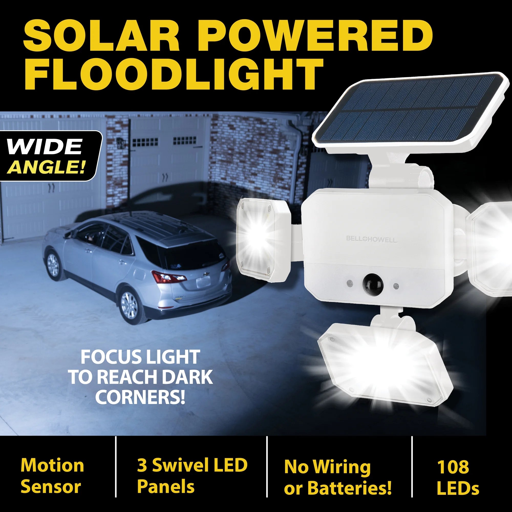 White Solar Floodlight H95627
