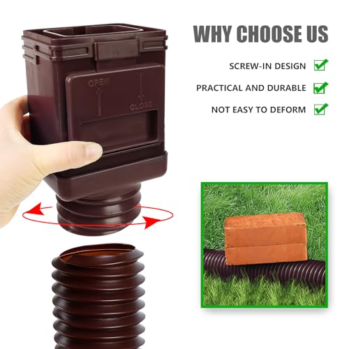 2 Pack Flexible Downspout Extension with Leaf Filter C920959