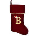 Blue Velvet Christmas Stocking with Gold Trim C66267