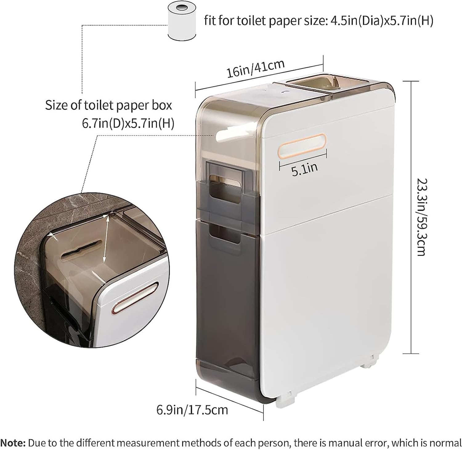 Floor-standing Bathroom Storage Cabinets H8462