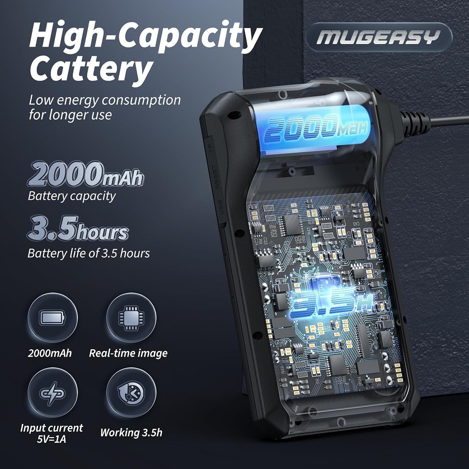 1920P HD Endoscope Camera with 8 LED Lights, 16.4FT Semi-Rigid Cord, IP67 Waterproof S957