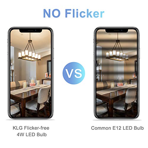 6 Pack E12 Candelabra LED Bulb 4W Daylight White 5000K I782