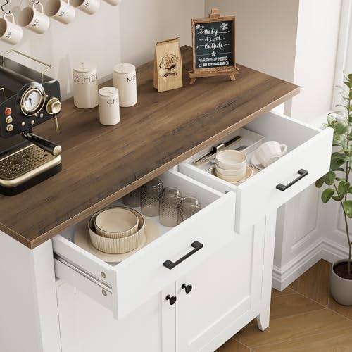 Grey Kitchen Storage Cabinet with 2 Drawers and 2 Doors G637